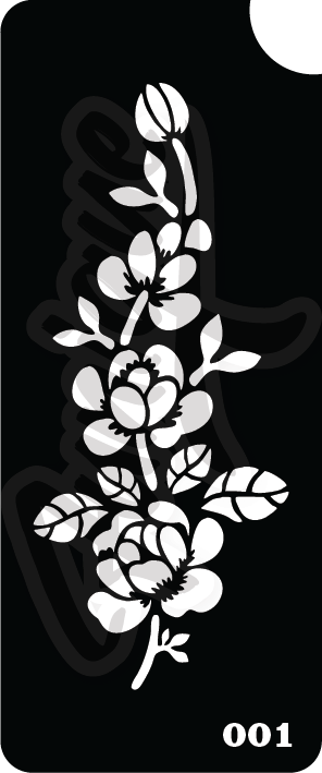 SET 17 Stencil บล็อกสติกเกอร์ รอยสักกากเพชร เพ้นท์กากเพชร กลิตเตอร์ Funique สติ๊กเกอร์ แบบลาย DIY งานประดิษฐ์ สำเนา