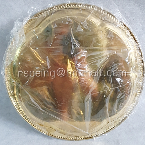 จานเสิร์ฟดีบุกชุบทองเหลือง ตอกลาย