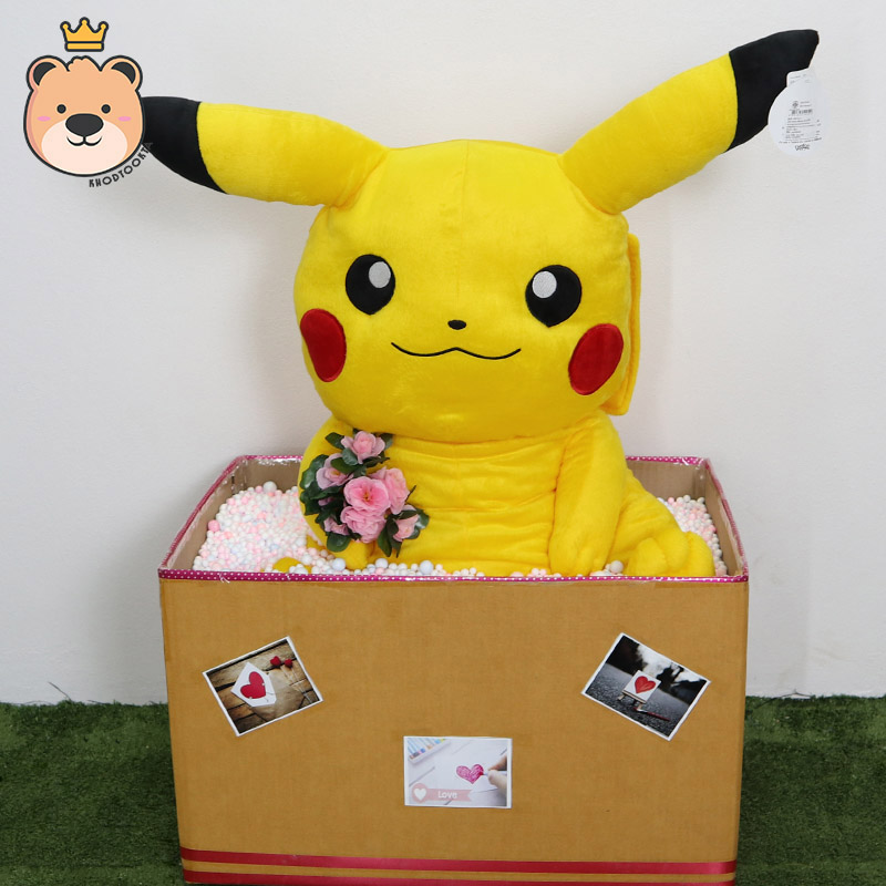 เซ็ตเซอร์ไพรส์ แฟน ตุ๊กตา ปิกาจู Size 20นิ้ว ของขวัญเปิดฝา ขนาด36*50*30cm แถมภาพ การด์และตกแต่งตามโอกาสฟรี