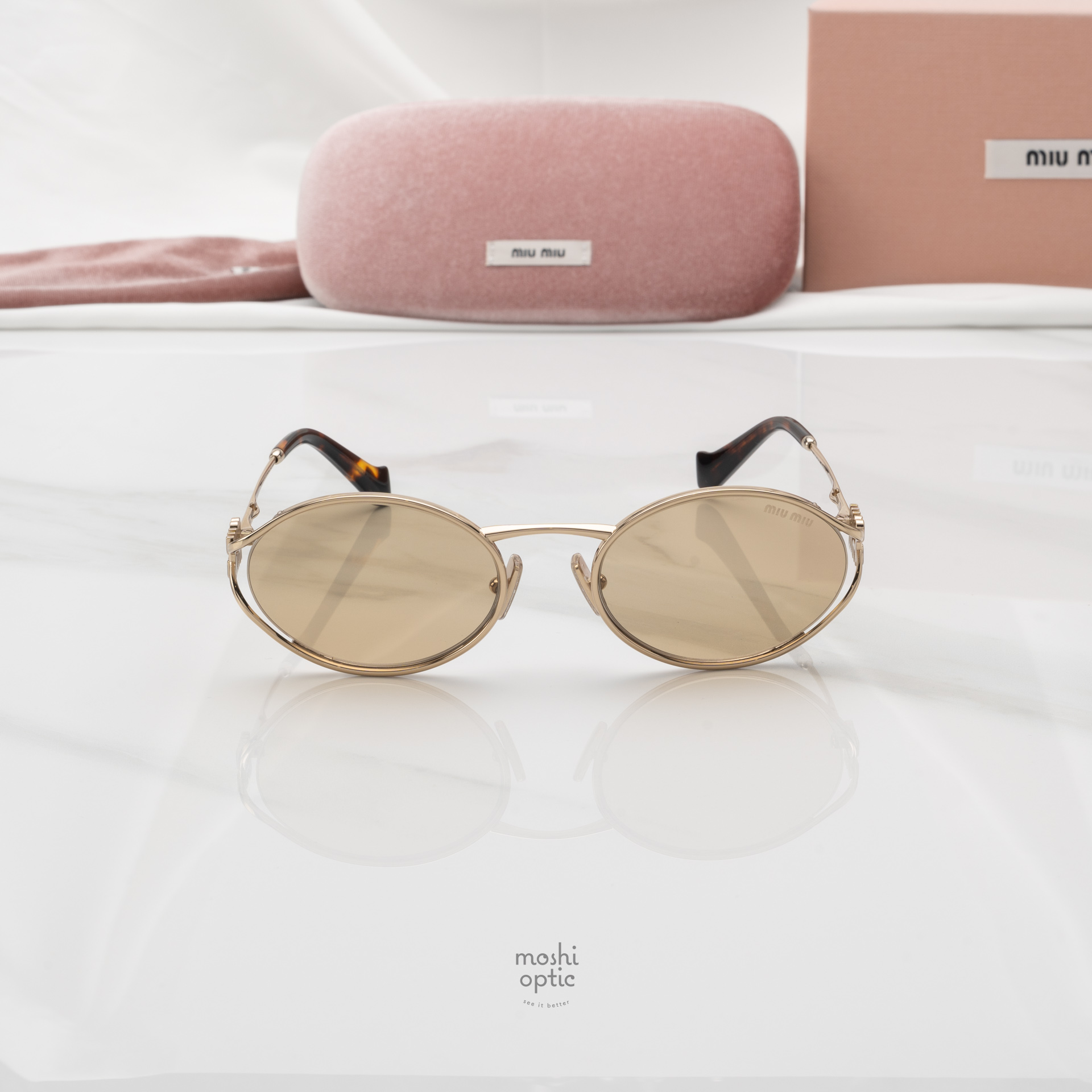 แว่นกันแดด Miu Miu Logo MU52YS ZVN10R
