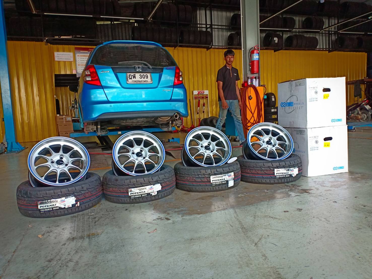 ล้อแท้ ENKEI TUNING SC55 ขอบ15 พร้อมยาง ลดราคา