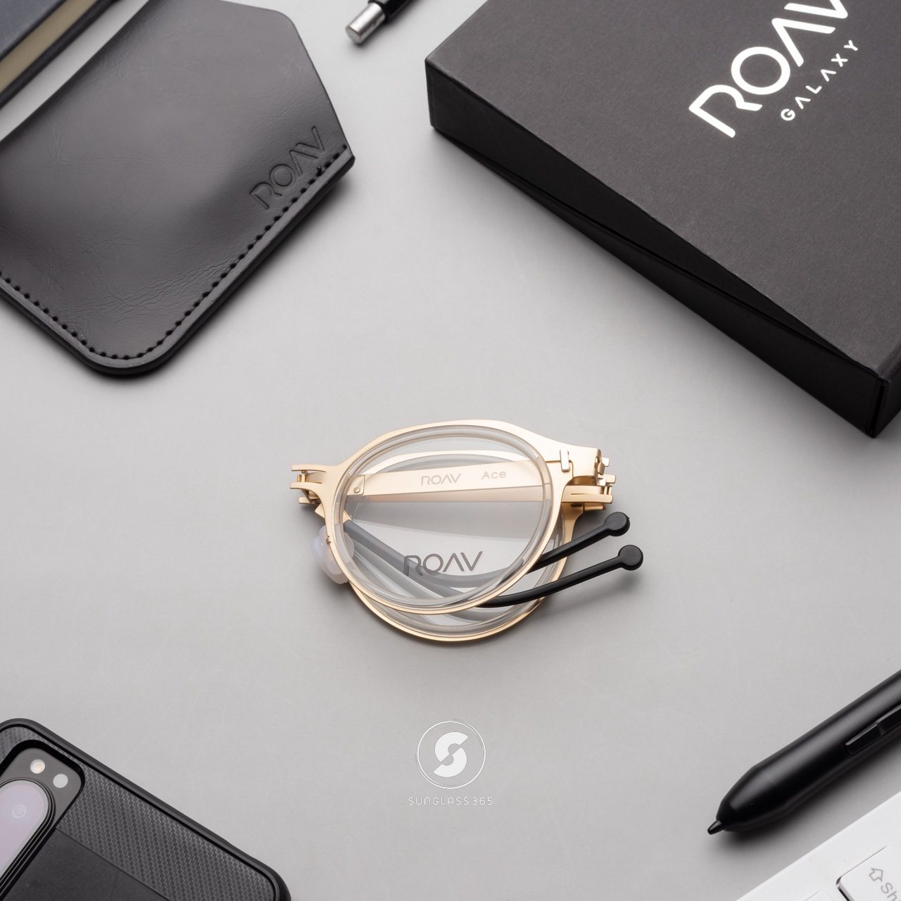 แว่นสายตา ROAV ACE 6004 Brush Gold/Crystal+Demi