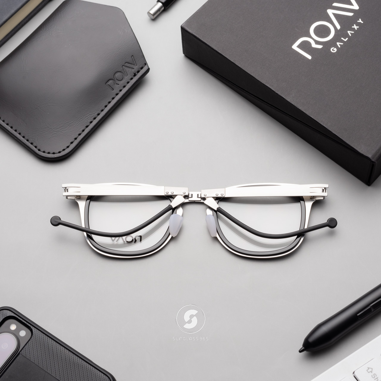 แว่นสายตา ROAV DALLAS RIM Brush Silver/Black+Demi