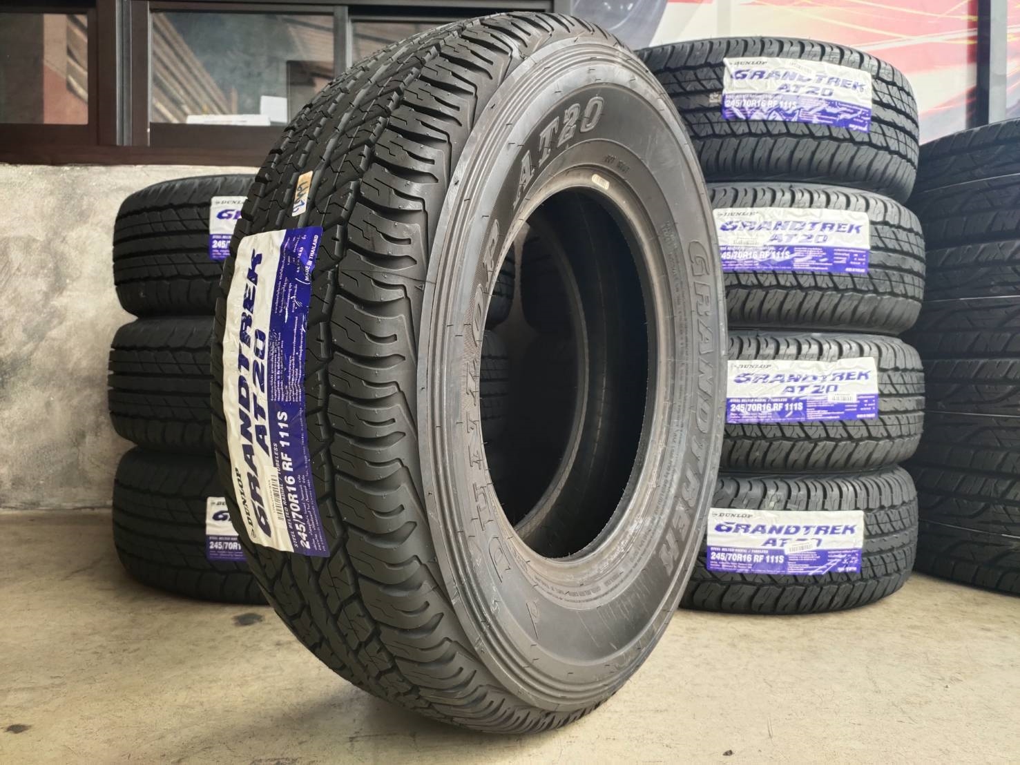 ยางใหม่ DUNLOP GRANDTREK AT20 245/70R16 ปี19 ราคาถูก