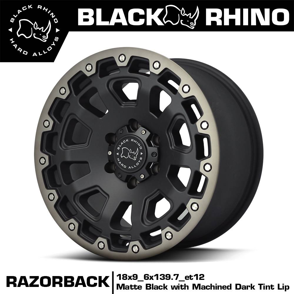 ล้อแม็ก USA. แท้ BLACK RHINO RAZORBACK 18x9.0 6x139.7 ET+12 ราคาพิเศษ