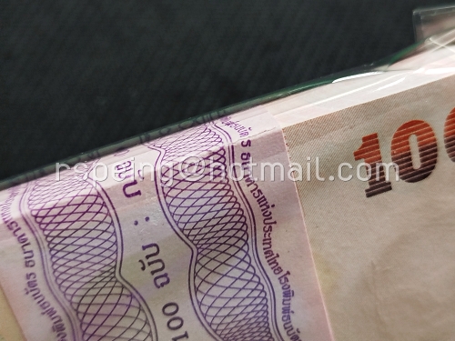 ธนบัตรหมุนเวียน ยุครัชกาลที่ 9 ธนบัตรแบบ 15 ชนิดราคา 100 บาท รุ่น 2 (หลังเลิกทาส มีแถบฟอยล์) ยกแหนบ 5Jฉ 1866201