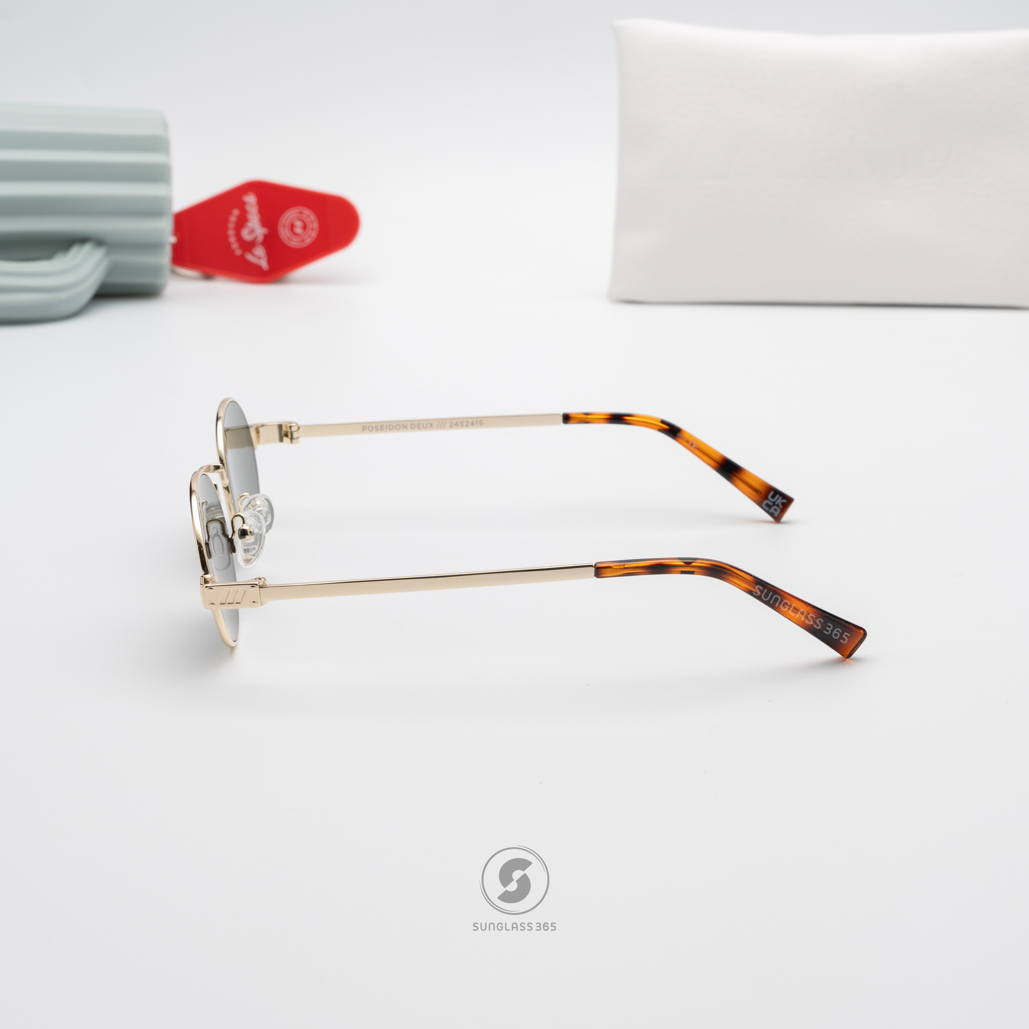 แว่นกันแดด Le Specs LSP2452415 POSEIDON DEUX Gold - Khaki Mono