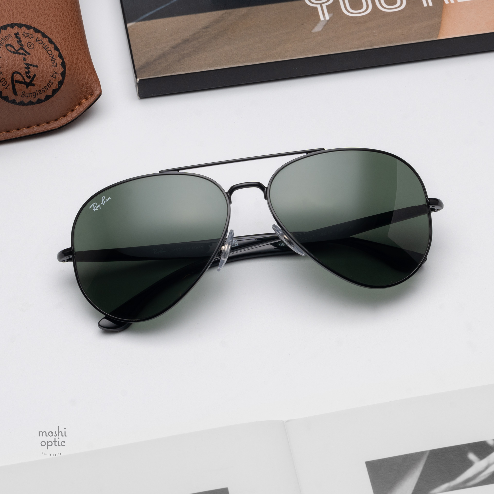 Ray Ban RB3675 001/31 Black Green