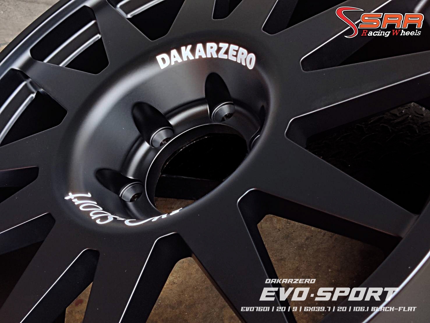 LTC : EVO SPORT 20X9 6H139.7 ET 20 BLACK-FLAT (ดำด้าน)