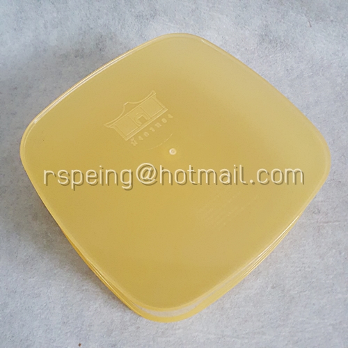 กล่องขนมไหว้พระจันทร์ (พลาสติก) สีเหลืองขุ่น มังกรทองภัตตาคาร