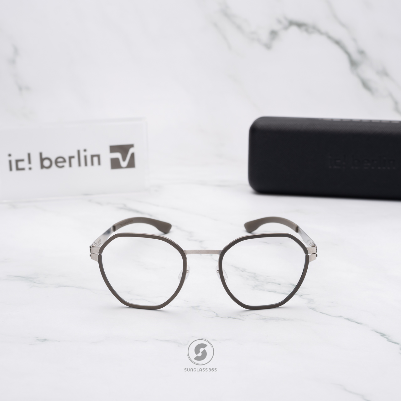 กรอบแว่น IC BERLIN Carbon Rough - Gunmetal