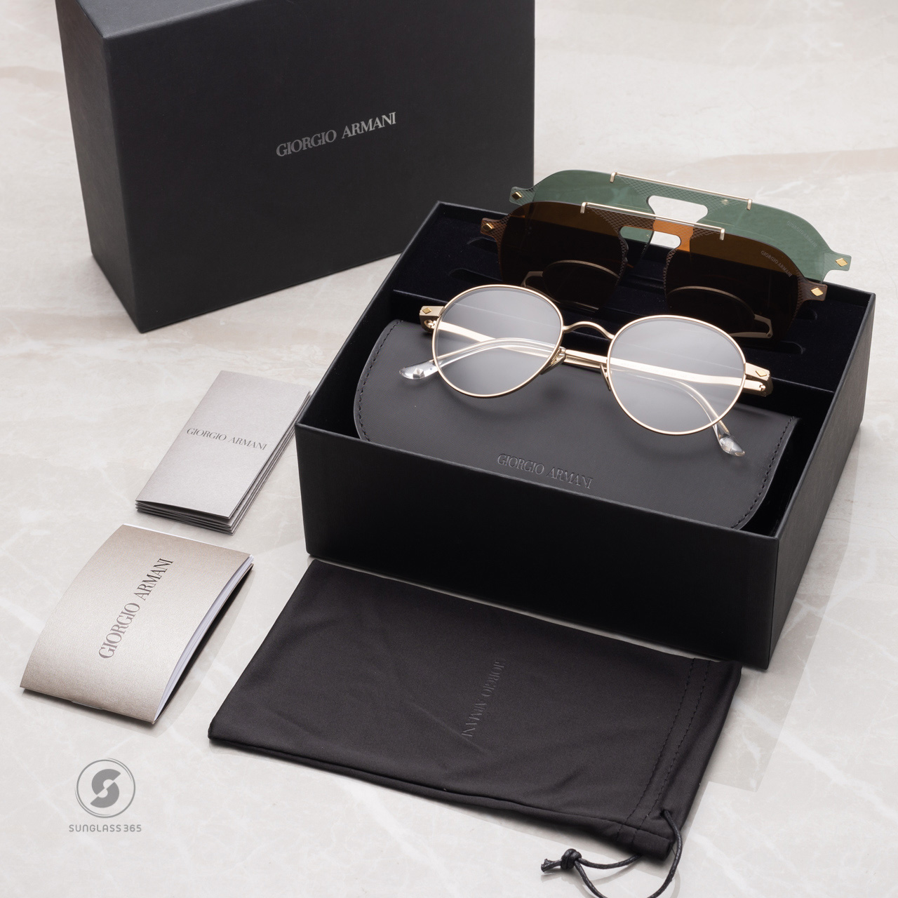 กรอบแว่น Giorgio Armani AR6107 30021W + Clip On