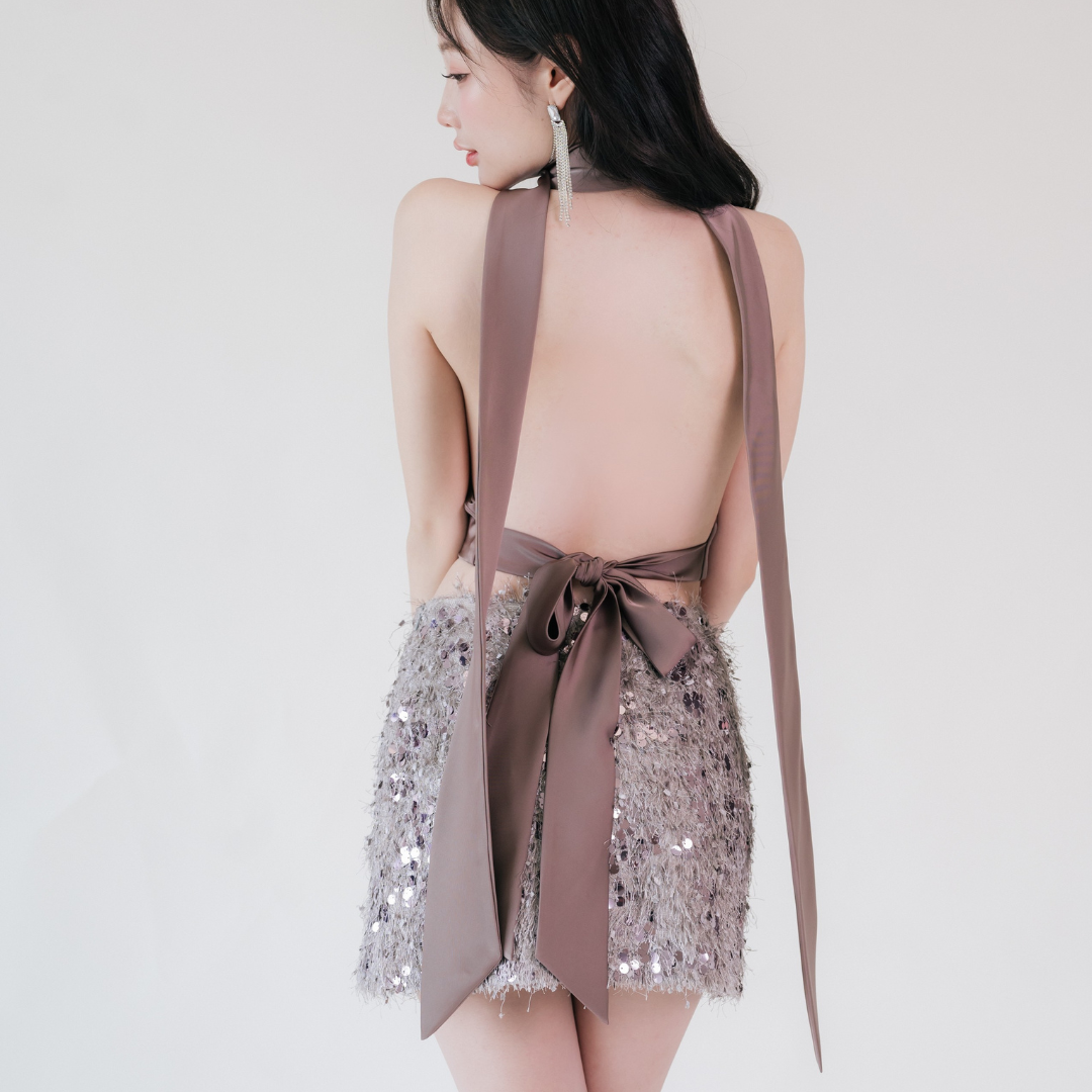 Lism S-071 The Drape Muse Top เสื้อคล้องคอเรียบหรู