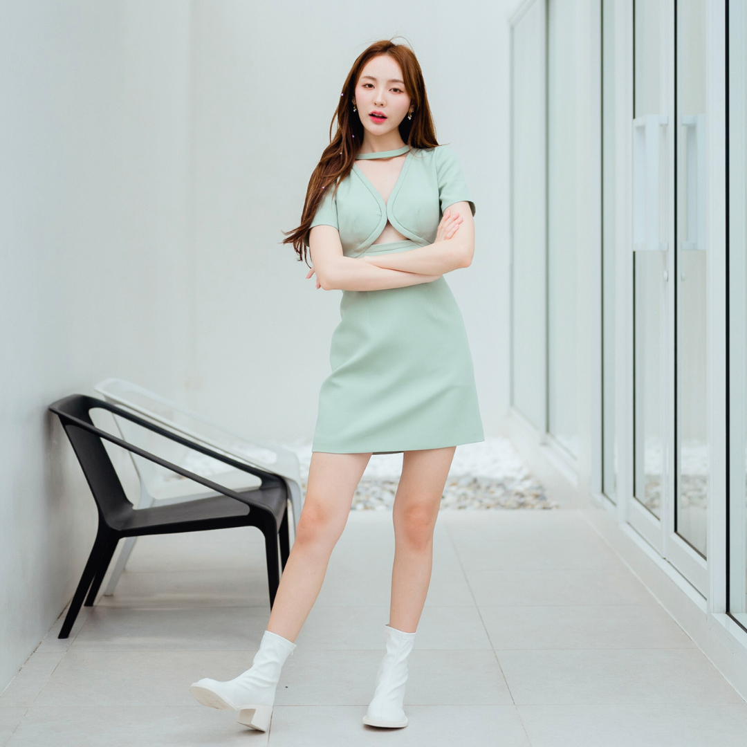 Lism D-077 Bold Cut Charm Dress ชุดเดรสสั้นน่ารักๆ