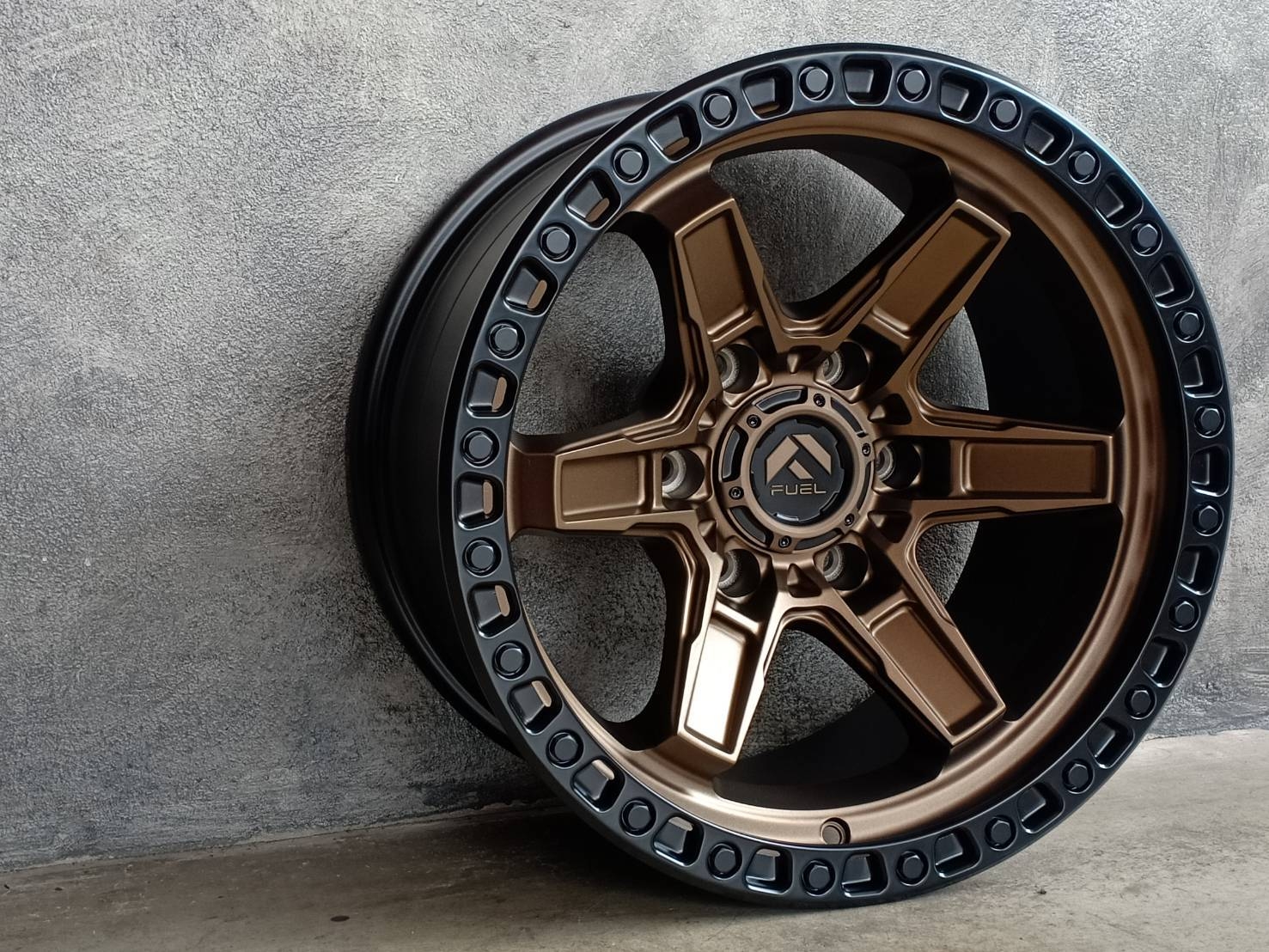 FUEL-KICKER 17X9 6X139.7 -12 106.1 MATTE BRONZE/BLACK RING