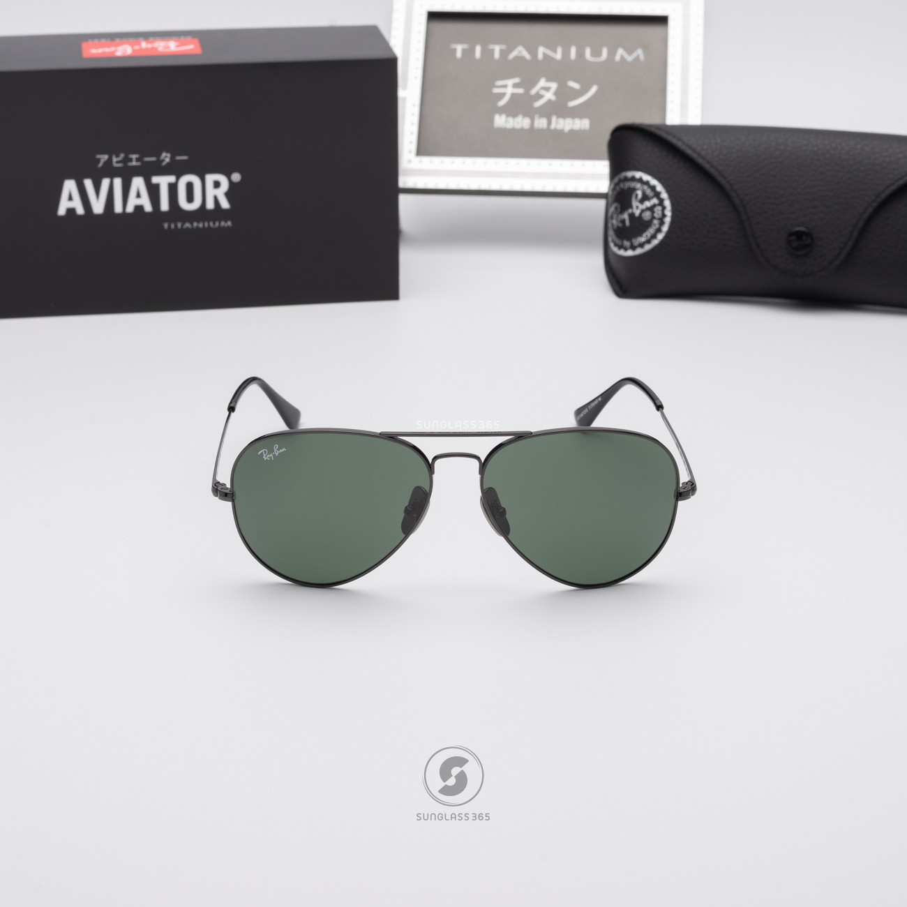 แว่นกันแดด Rayban Aviator Titanium RB8089 926731 Black