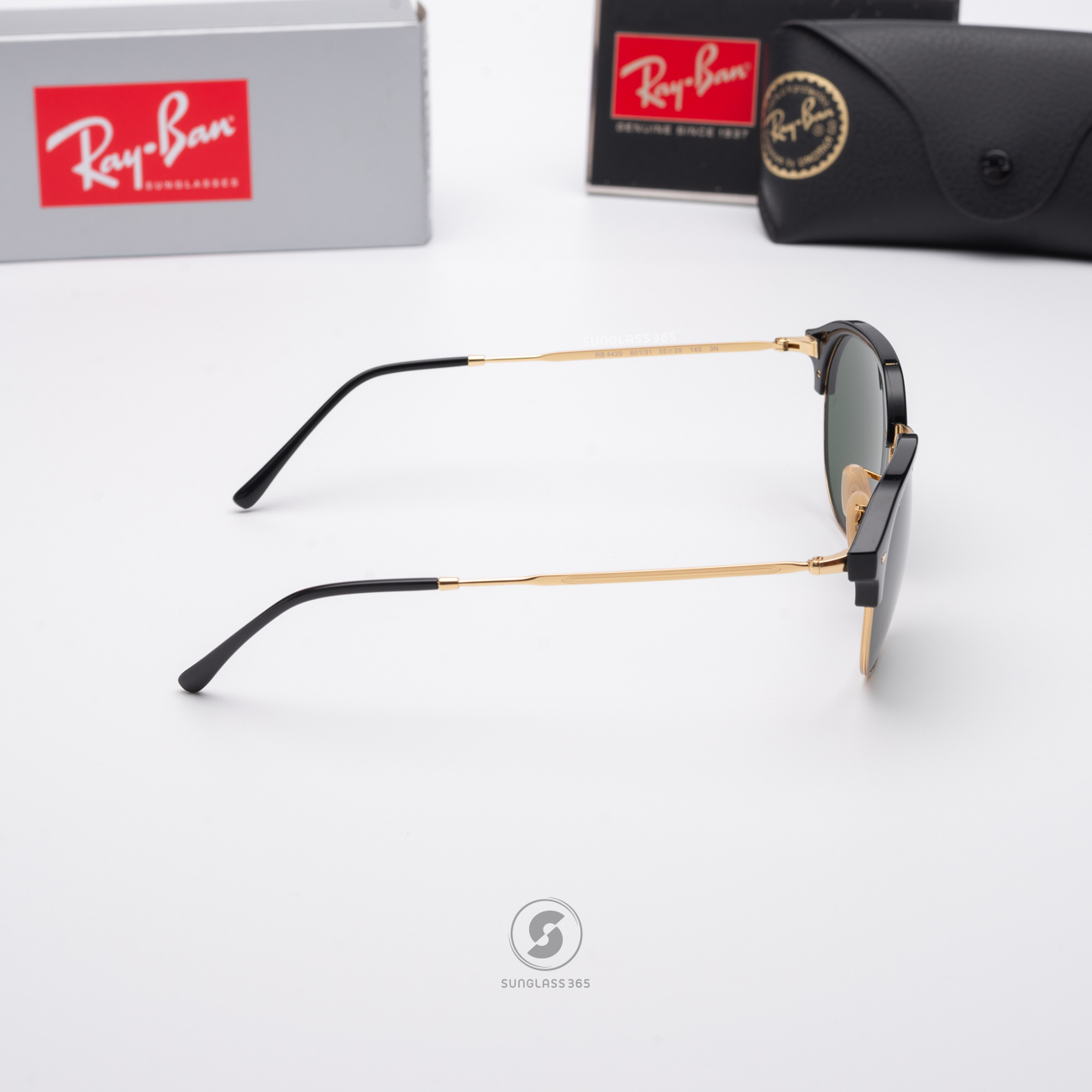 Ray-Ban RB4429 601/31 Clubmaster Black on Gold