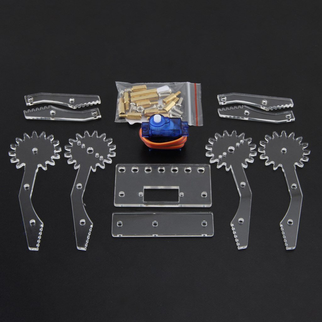 Acrylic Robot Claw Manipulator Arm SG90 Servos Smart Gripper แขนจับสำหรับหุ่นยนต์ (ไม่มีรวมเซอร์โว)