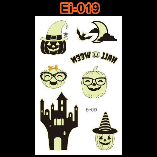 Tattoo Halloween สติ๊กเกอร์แทททูแต่งหน้าฮาโลวีน #D