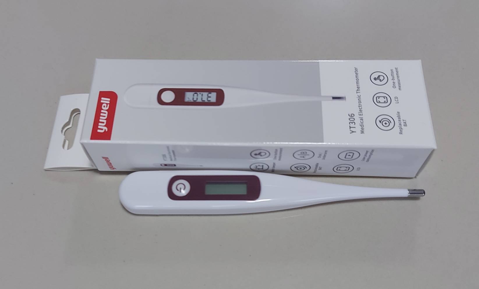 เทอร์โมมิเตอร์วัดไข้ดิจิตอล Yuwell รุ่น YT306