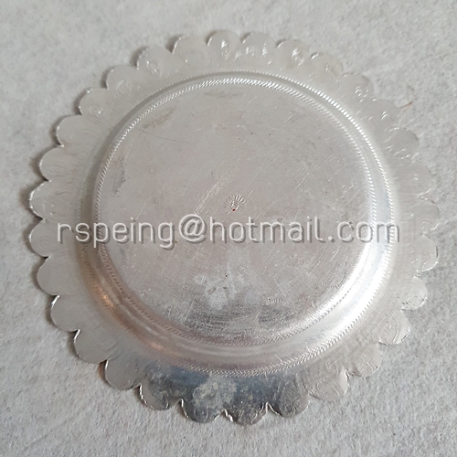 จานรองแก้วอลูมิเนียมวินเทจ ลายไทย ตราสามพระอาทิตย์