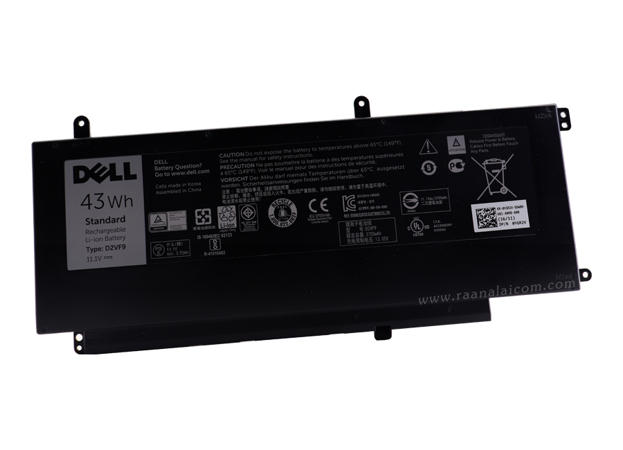 Battery Dell Vostro 14 5000 Series Original D2VF9 ลด ราคา พิเศษ แบตเตอรี่ โน๊ตบุ๊ค Dell Vostro 14 5000 Series 43Whr ตรงรุ่น