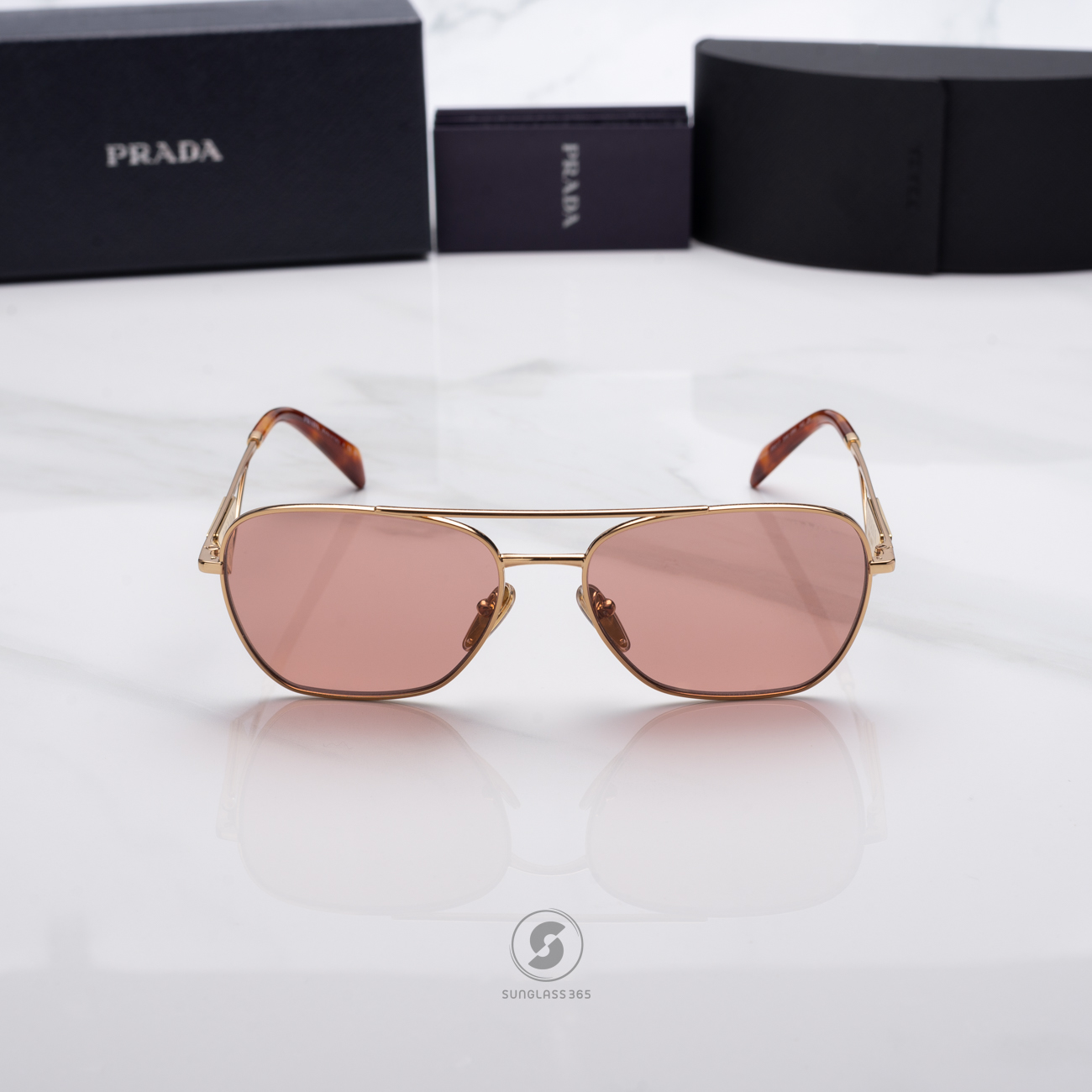 แว่นกันแดด PRADA PRA50S 5AK08M Gold