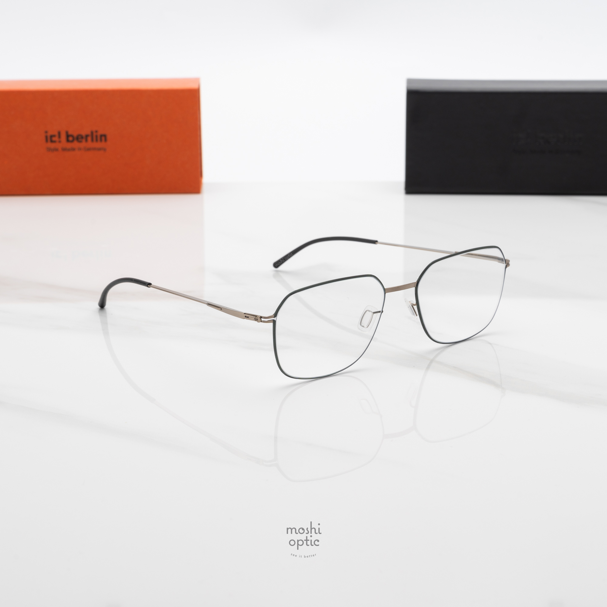 กรอบแว่น IC BERLIN Rey Racing Green Bronze