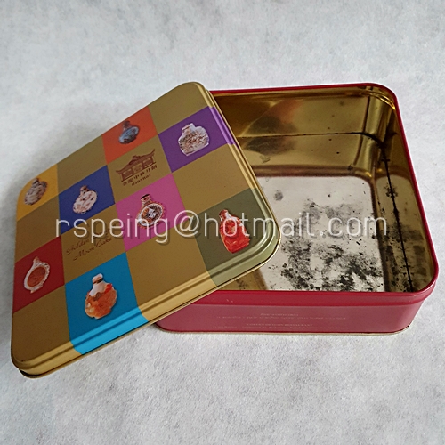 กล่องขนมไหว้พระจันทร์ ลายขวดยานัตถุ์จีน มังกรทองภัตตาคาร