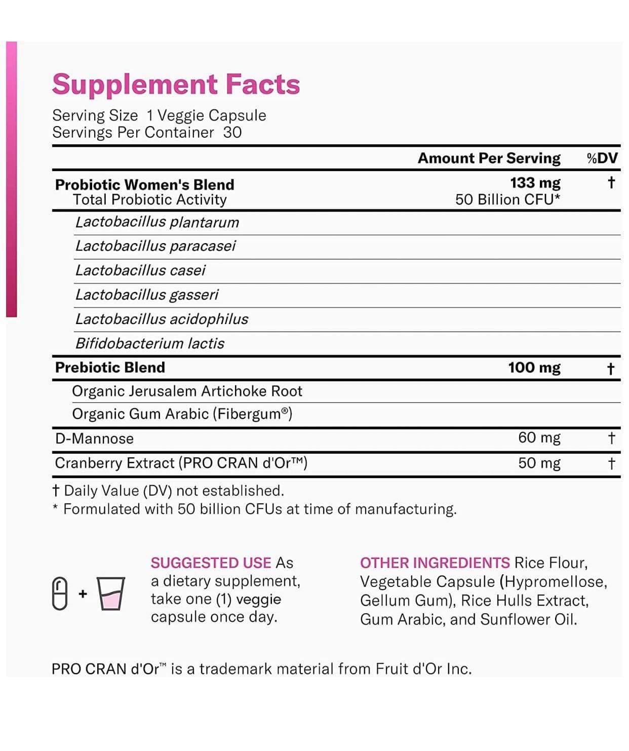 (พรีออเดอร์) Women’s Probiotic โปรไบโอติก ผู้หญิง