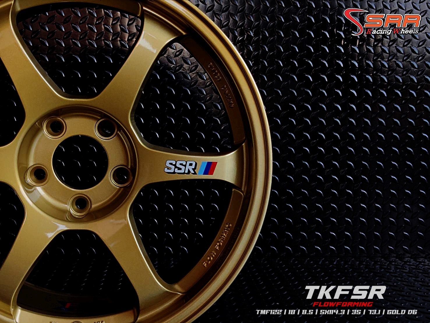 TYPE-C (FLOWFORMING) 18X8.5 5X114.3 ET+35 GOLD-D6 (ทอง)