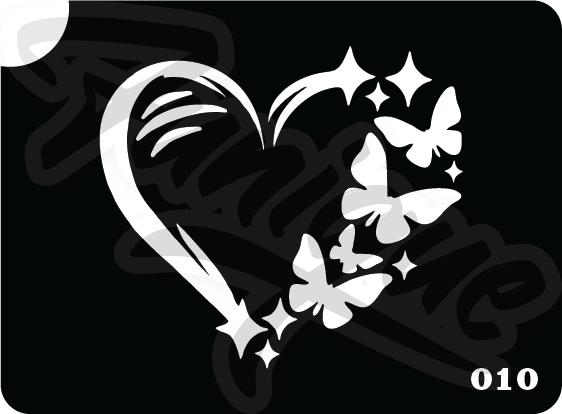 SET 14 Stencil บล็อกสติกเกอร์ รอยสักกากเพชร เพ้นท์กากเพชร กลิตเตอร์ Funique สติ๊กเกอร์ แบบลาย DIY งานประดิษฐ์