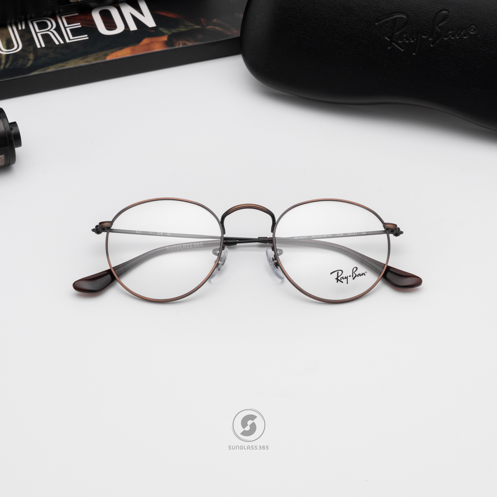 RayBan Round Metal RX3447V 3120 Antique Copper