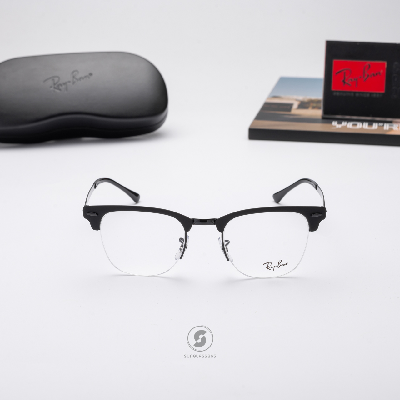 Ray-Ban Clubmaster Metal RX3716VM 2904 Black On Top Matte Black