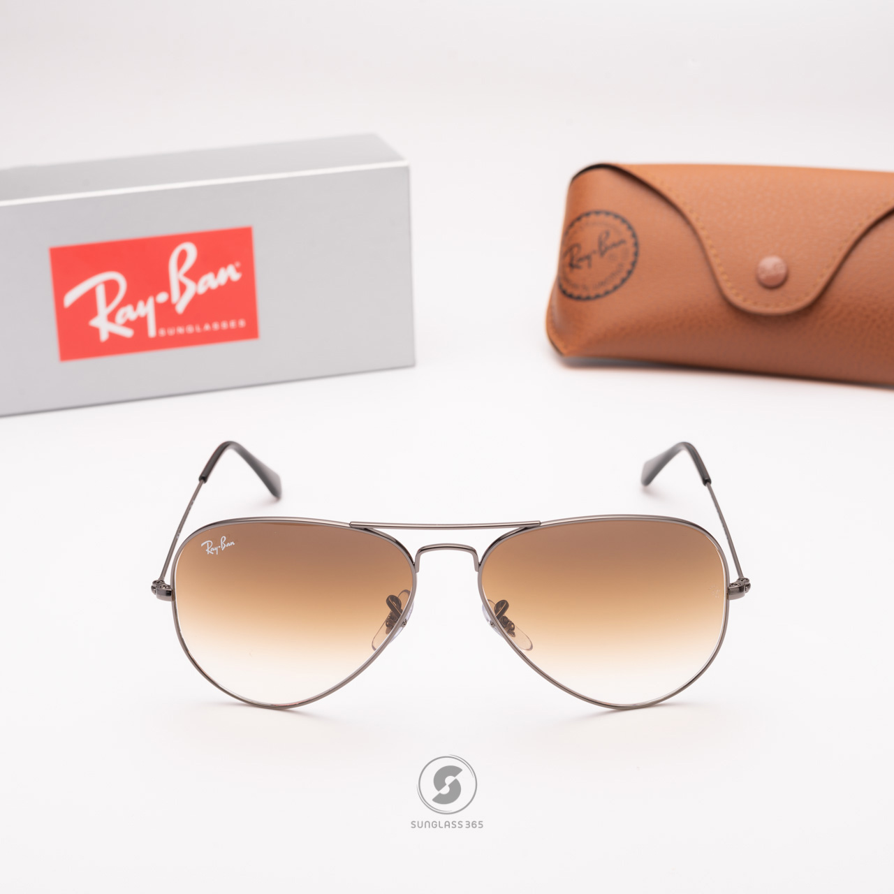 Ray Ban RB3025 004/51 Aviator Gunmetal Brown Gradient