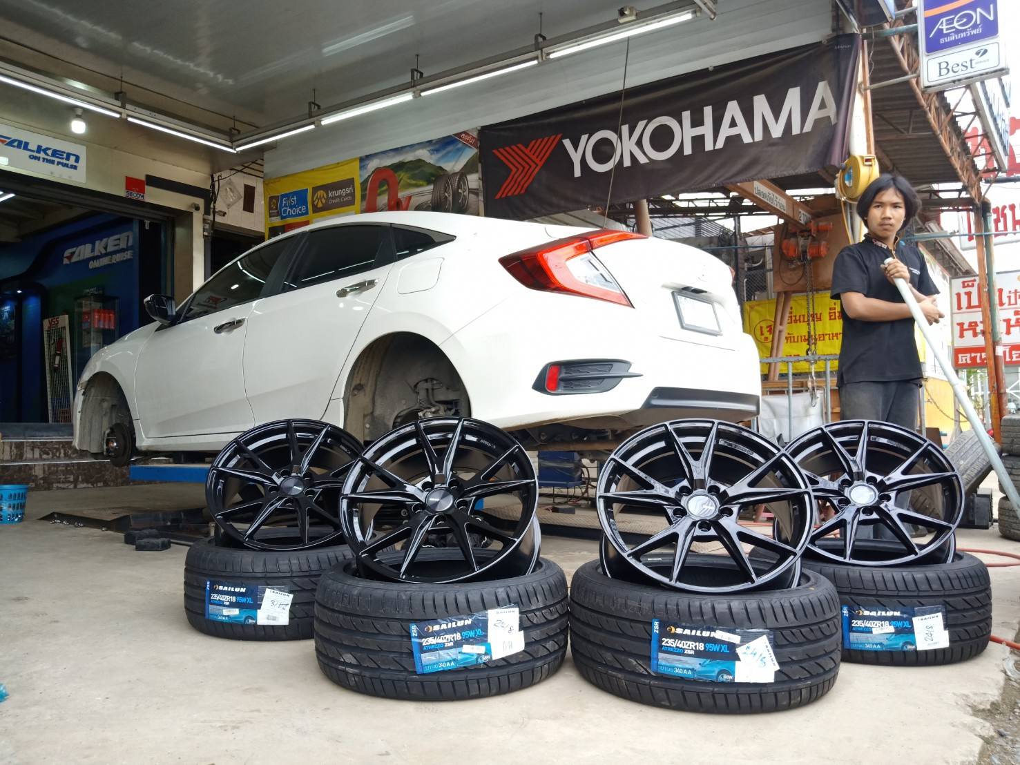 ล้อแท้ ENKEI PHOENIX ขอบ18 พร้อมยาง ชุด 29000 ปกติ 39000