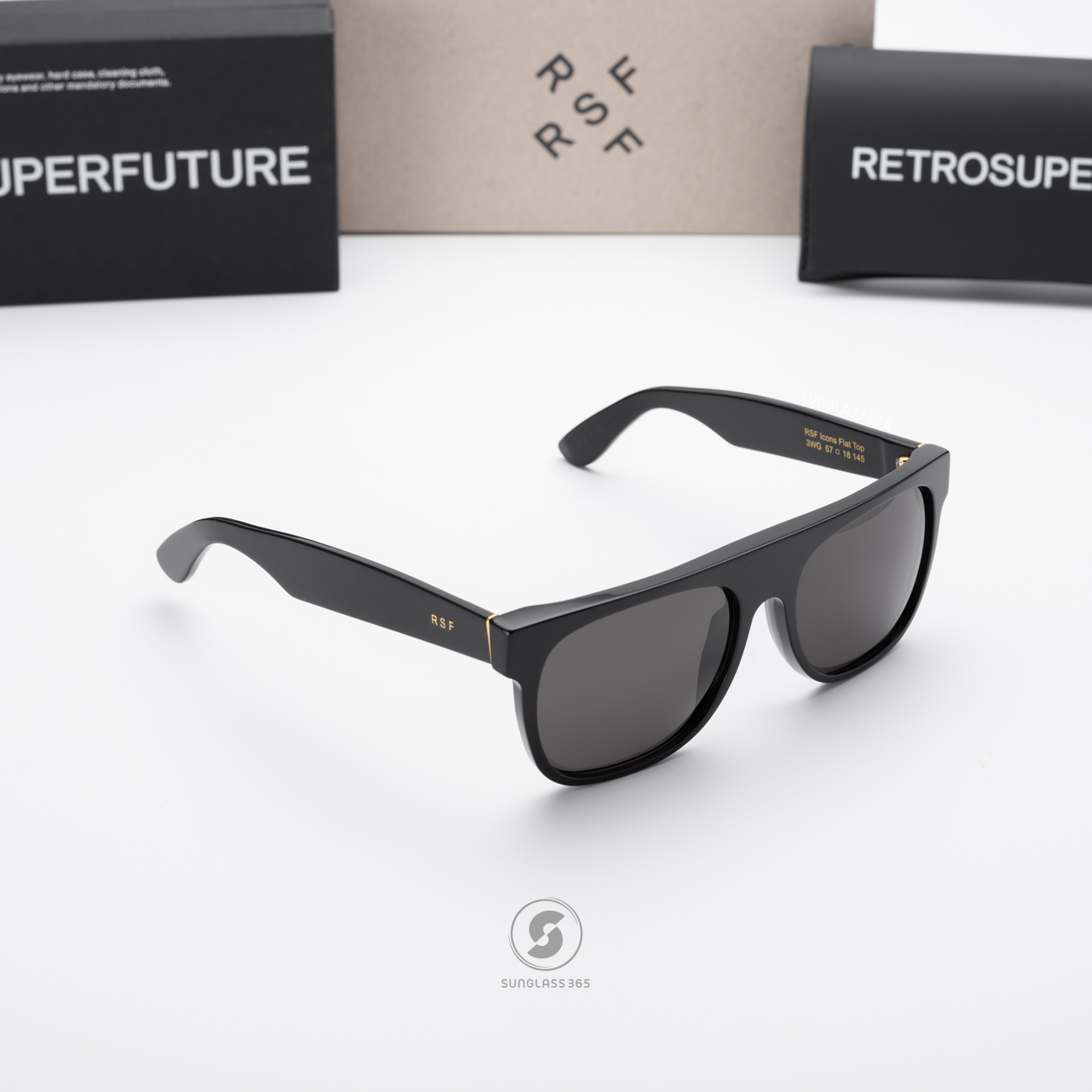 แว่นกันแดด SUPER SP 3WG RSF Icons Flat Top Black