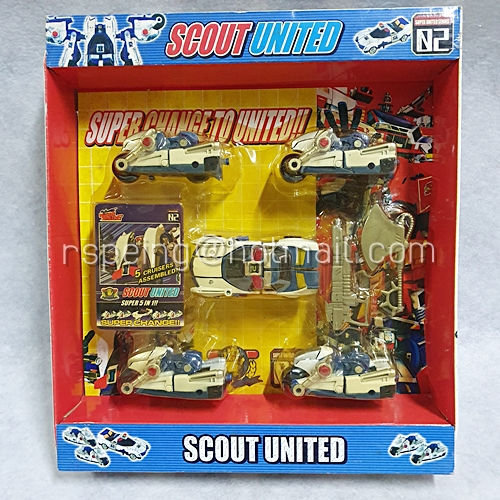 ของเล่นวินเทจ รถลาดตระเวนประกอบเป็นหุ่นยนต์ Scout United