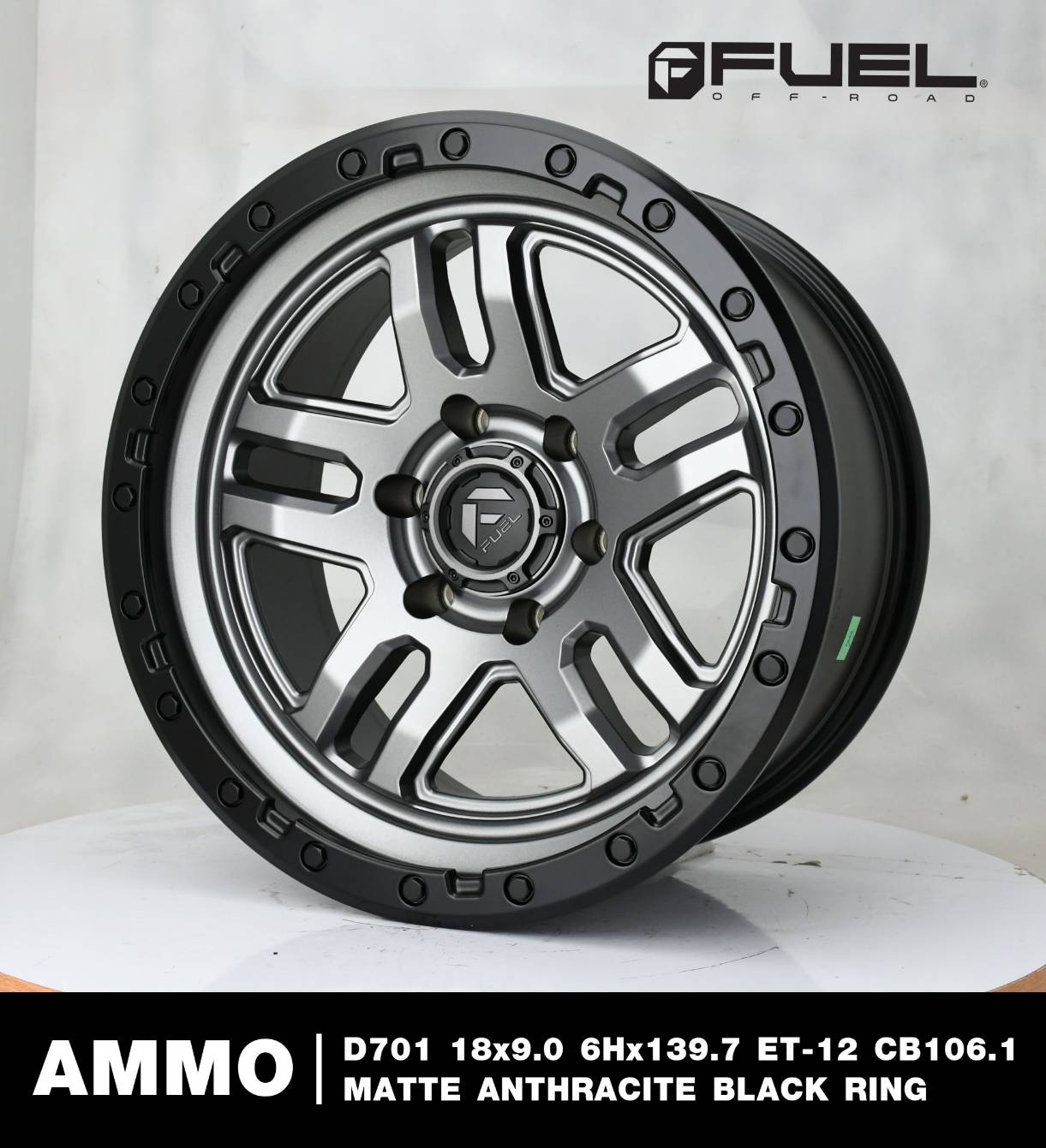 FUEL AMMO ล้อแท้ ราคาพิเศษ 18x9 offset+1 PCD 6x139.7