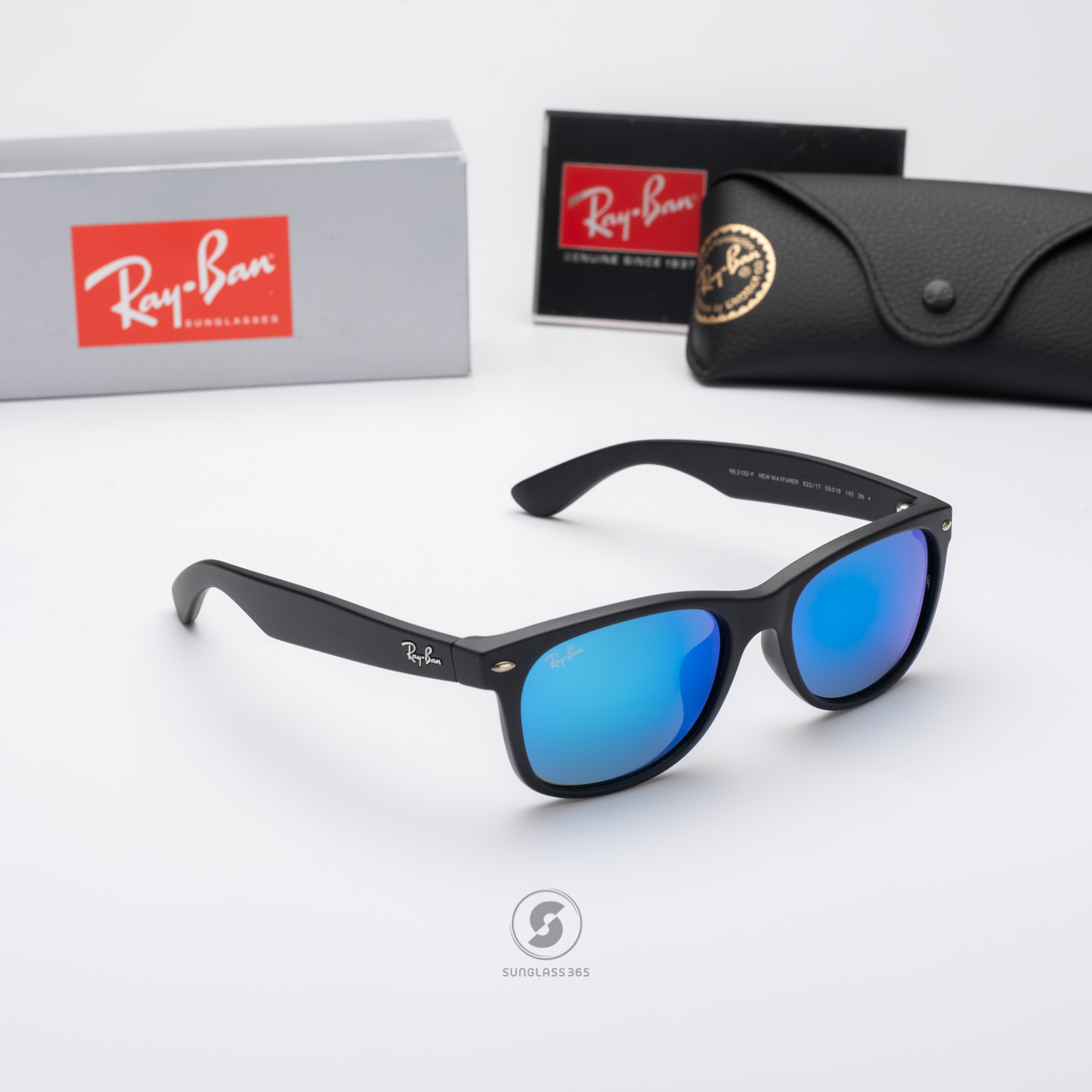 RayBan RB2132F 622/17 Nre Wayfarer Blue Mirror