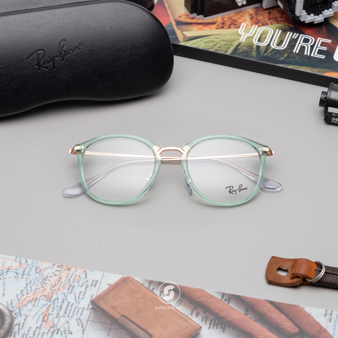 RayBan RX7140 8337 Transparent Green
