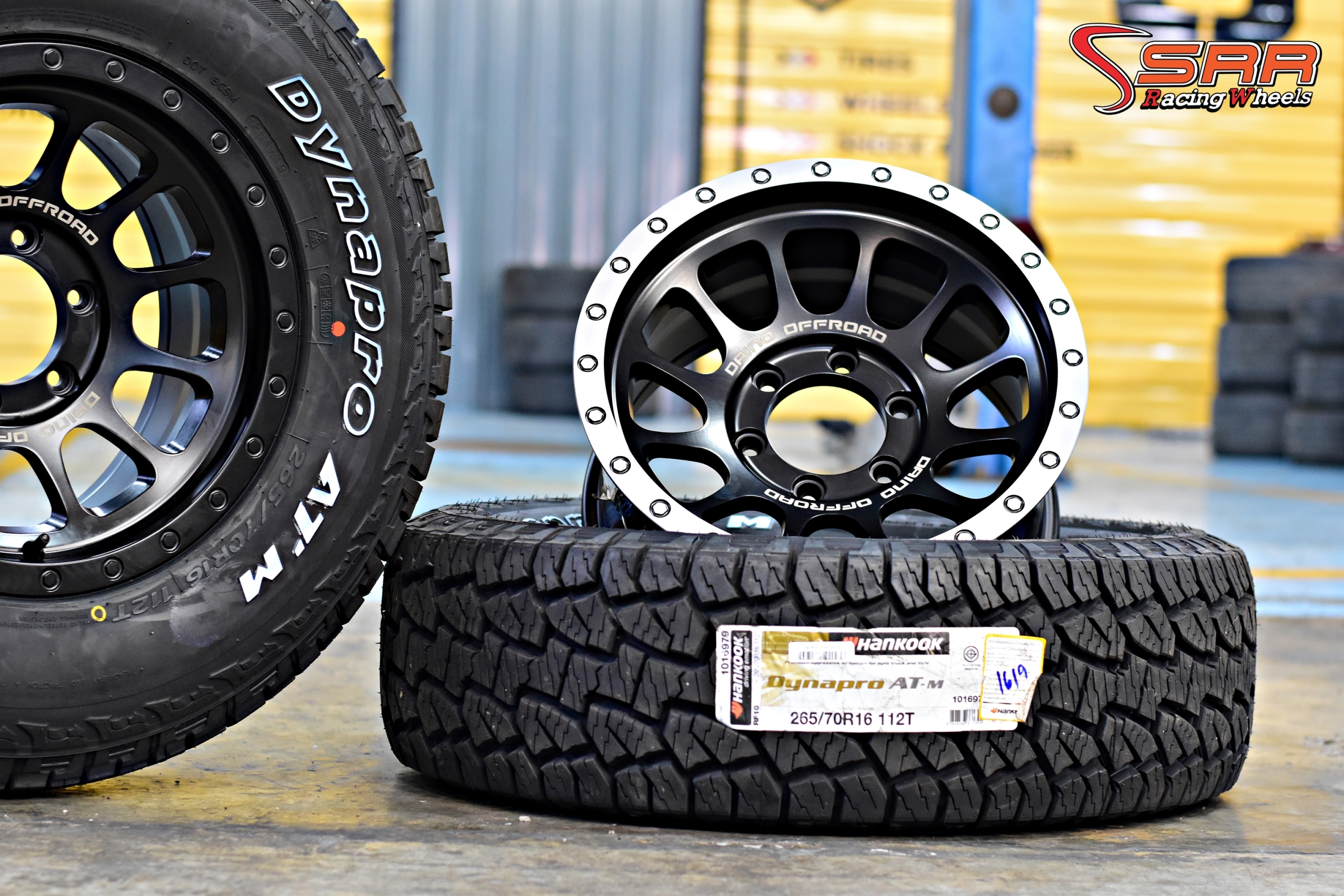 ล้อแม็กซ์ DAINO ขอบ16นิ้ว+ยางHANKOOK-DUNLOP 265/70R16 (ปี19)