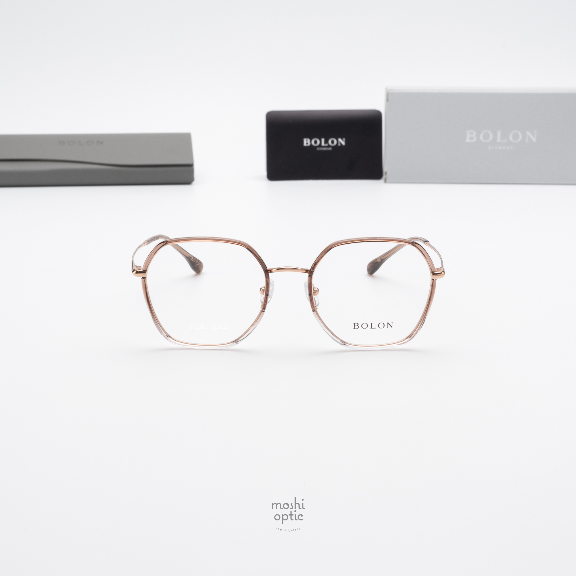 แว่นสายตา BOLON รุ่น Otemachi BJ6109 U29 Transparent Brown Rose Gold