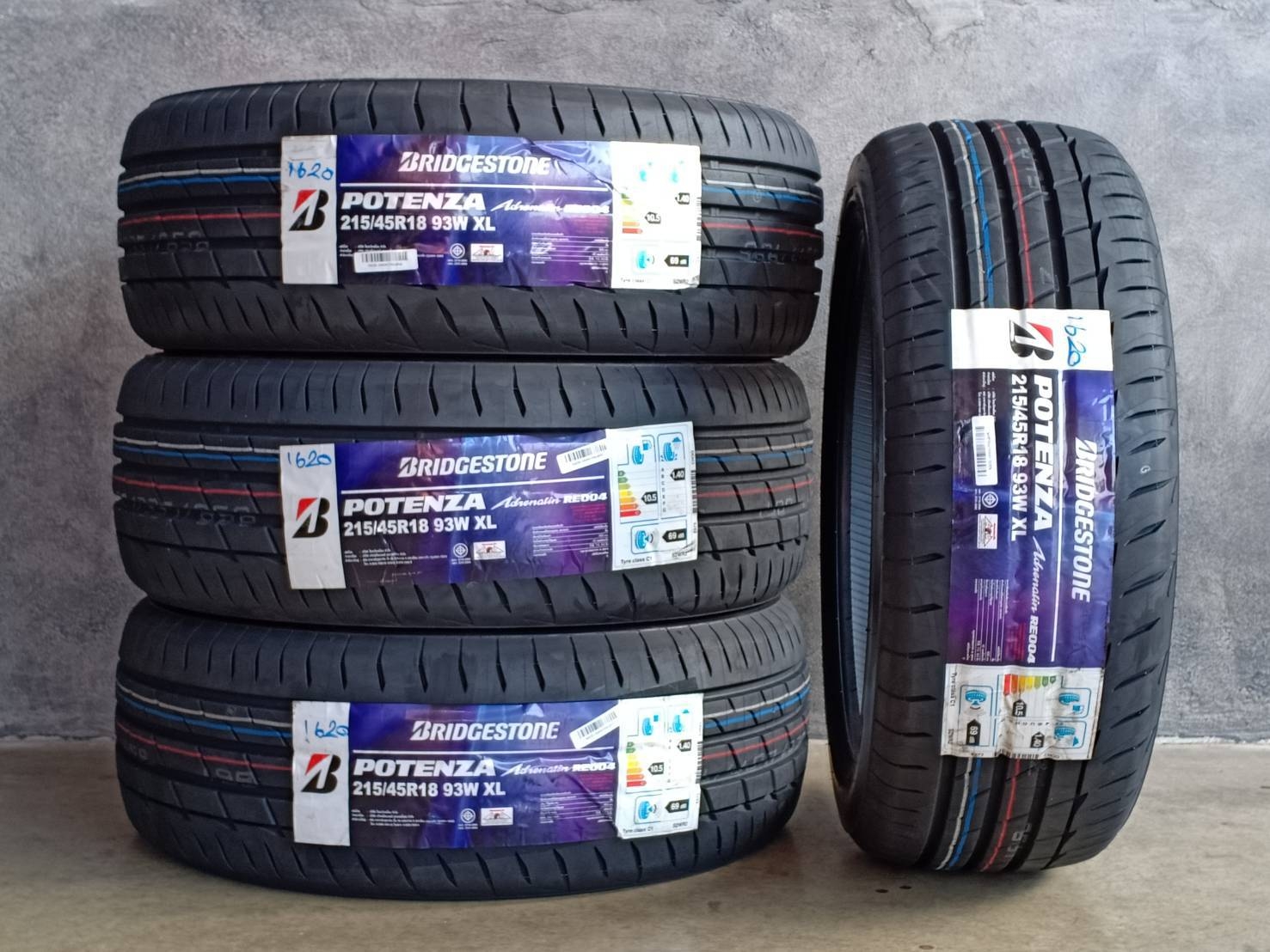 BRIDGESTONE 215/45R18 POTENZA RE004 93W XL MADE IN THAILAND