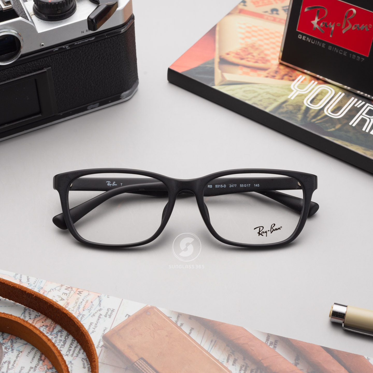 Ray-Ban RX5315D 2477 SANDBLAST BLACK EYEGLASSES