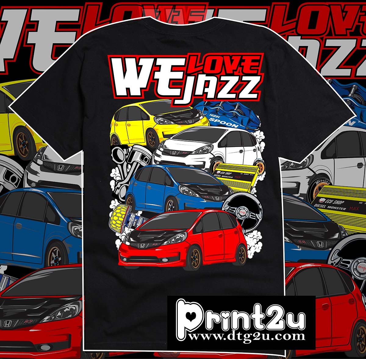 We love Jazz t-shirt cotton100
