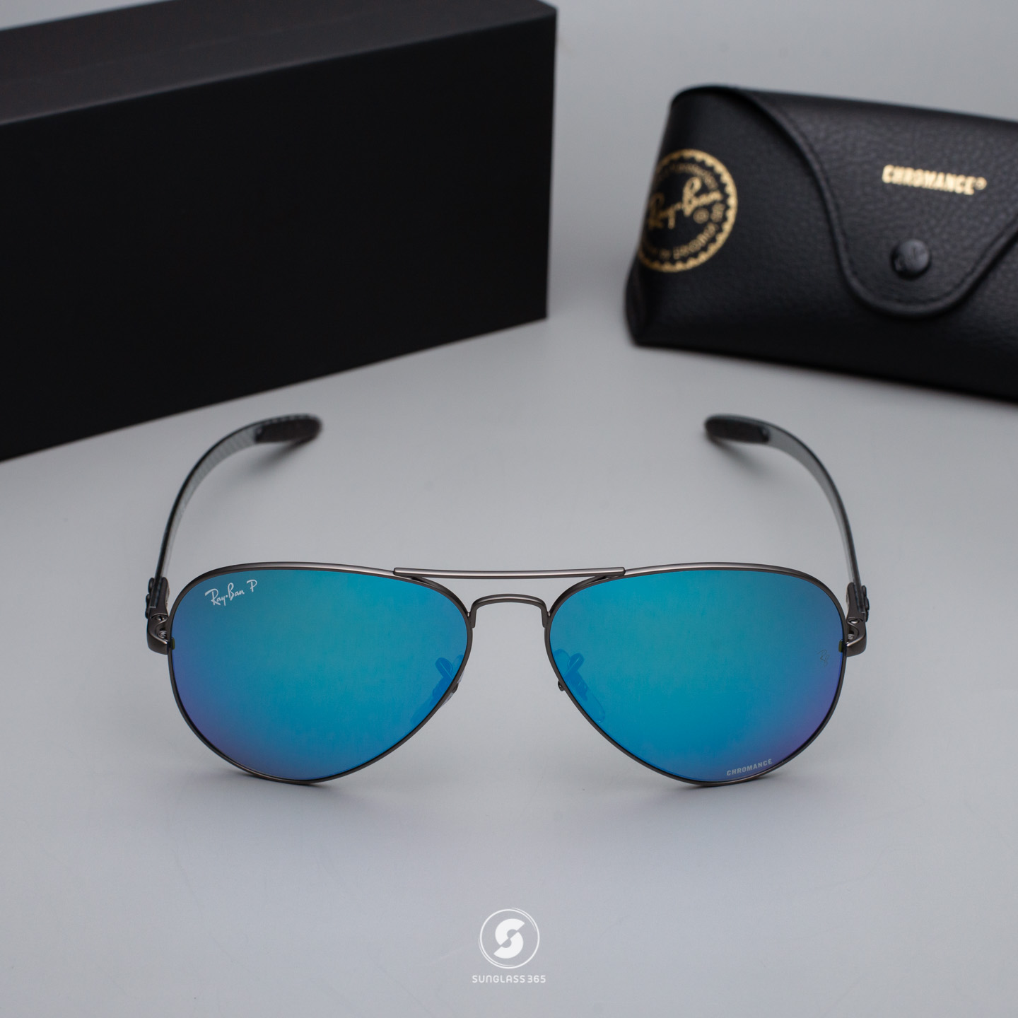 Ray-Ban RB8317CH 029/A1 Carbon Fibre Mirror Chromance Polarized