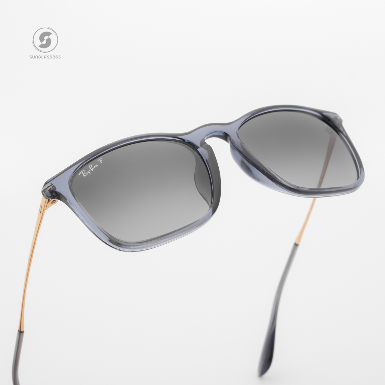 Ray Ban Chris RB4187F 6592T3 Transparent Blue Polarized