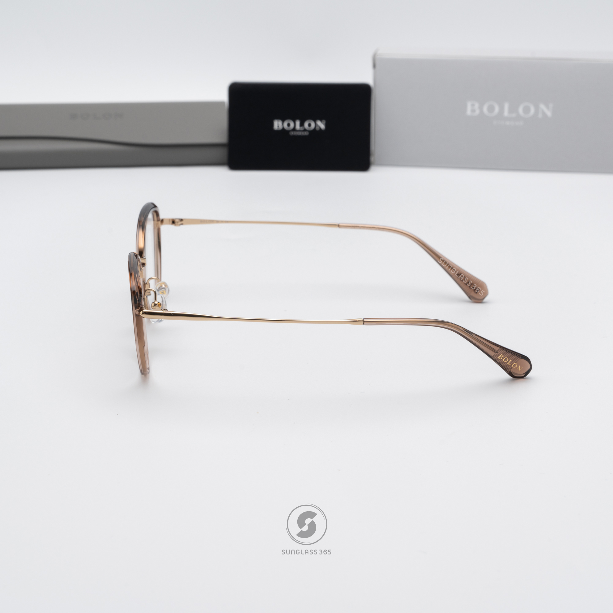 แว่นสายตา BOLON รุ่น Prague BJ6156 B21 Transparent Brown / Gold