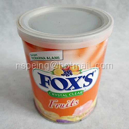 กระป๋องลูกอม Fox's Crystal Clear Fruits